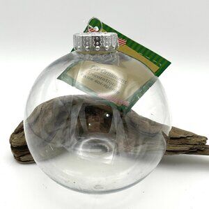 Lot of 6 4" Plastic Fillable Christmas Ornament-NWT